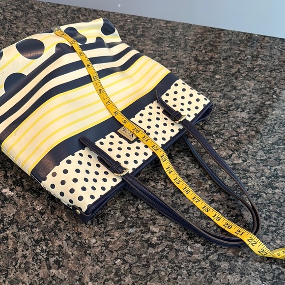 Anne Kline Striped and Polka Dot Tote Bag EUC - Picture 10 of 14